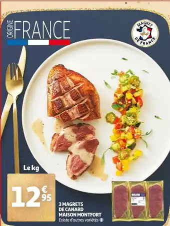 Auchan 3 Magrets de canard maison montfort offre