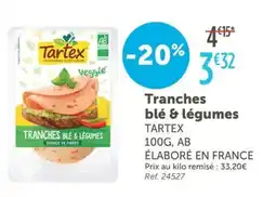 L'Eau Vive TARTEX Tranches blé & légumes offre