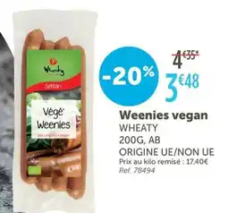 L'Eau Vive WHEATY Weenies vegan offre