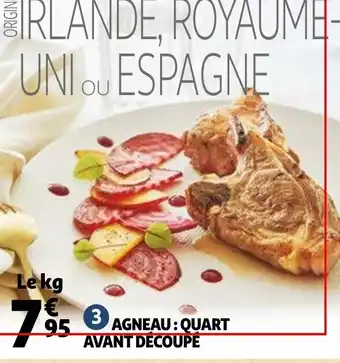 Auchan Agneau : quart avant découpe offre