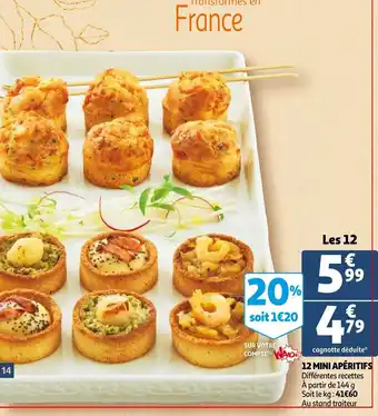 Auchan 12 Mini apéritifs offre