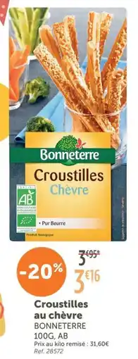 L'Eau Vive BONNETERRE Croustilles au chèvre offre