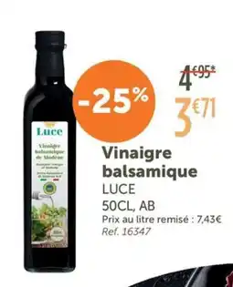 L'Eau Vive LUCE Vinaigre balsamique offre