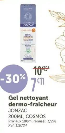 L'Eau Vive JONZAC Gel nettoyant dermo-fraicheur offre