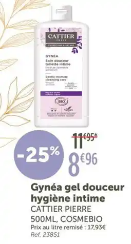 L'Eau Vive CATTIER PIERRE Gynéa gel douceur hygiène intime offre