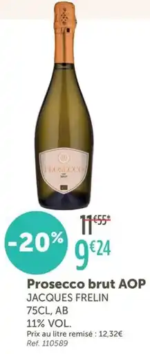 L'Eau Vive JACQUES FRELIN Prosecco brut AOP offre