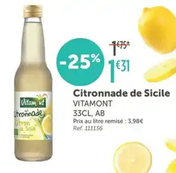 L'Eau Vive VITAMONT Citronnade de Sicile offre