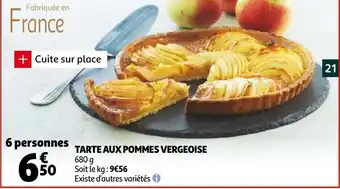 Auchan Tarte aux pommes vergeoise offre
