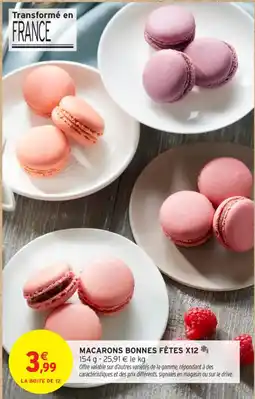Intermarché Contact Macarons bonnes fêtes x12 offre