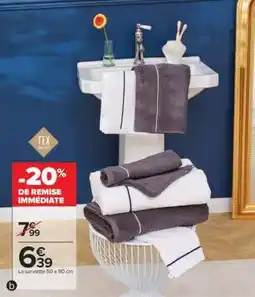 Carrefour La serviette 50 x 90 cm offre