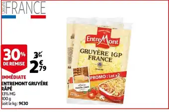 Entremont gruyère râpé