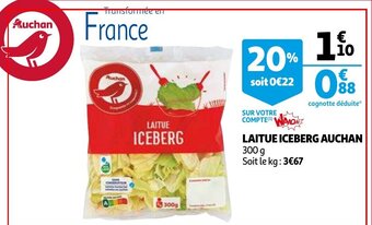Auchan Laitue iceberg auchan offre