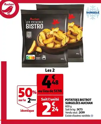 Potatoes bistrot surgelées auchan