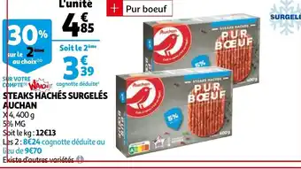Auchan Steaks hachés surgelés auchan offre