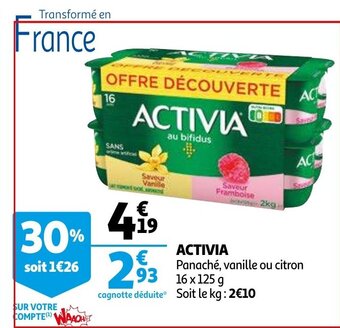 Auchan Activia offre
