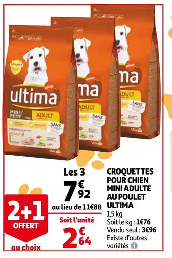 Auchan Croquettes pour chien mini adulte offre
