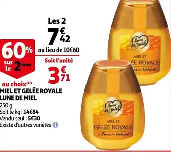 Auchan Miel et gelée royale lune de miel offre