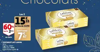 Auchan L'escargot lait lanvin offre