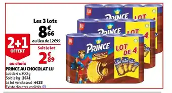 Auchan Prince au chocolat lu offre