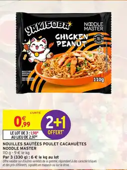 Intermarché Contact NOODLE MASTER Nouilles sautées poulet cacahuètes offre