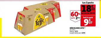 Auchan Bière Blonde Leffer offre
