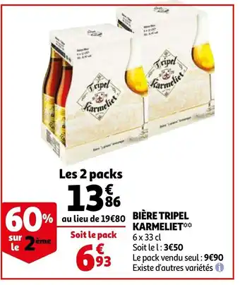 Auchan Bière Tripel Karmeliet offre