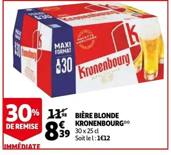 Auchan Bière Blonde Kronenbourg offre