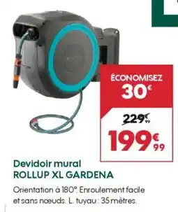 Truffaut ROLLUP XL GARDENA Devidoir mural offre