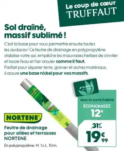 Truffaut NORTENE Feutre de drainage pour allées et terrasses offre
