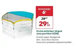 Truffaut KERBL Enclos exterieur zingué avec portillon offre