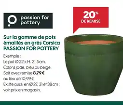 Truffaut PASSION FOR POTTERY Pots émaillés en grès Corsica offre