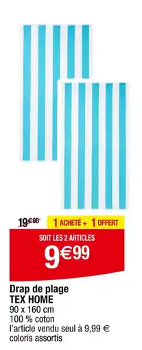 Carrefour TEX HOME Drap de plage offre