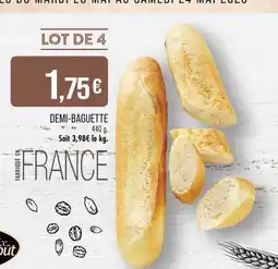 Match Lot de 4 demi-baguette offre