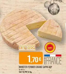 Match Munster fermier grand sapin AOP offre
