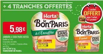 Match HERTA JAMBON LE BON PARIS offre
