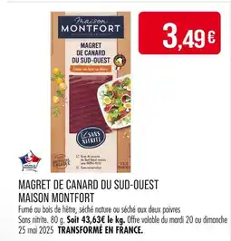 Match MAISON MONTFORT Magret de canard du sud-ouest offre