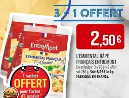 Match ENTREMONT L'emmental râpé français offre