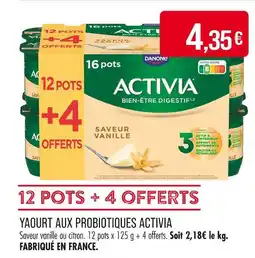Match ACTIVIA Yaourt aux probiotiques offre
