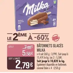 Match Milka Bâtonnets glacés offre