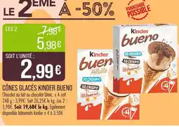 Match KINDER BUENO Cônes glacés offre