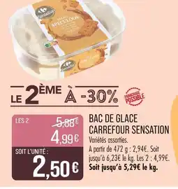 Match Carrefour Sensation Bac de glace offre
