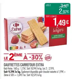 Match CARREFOUR EXTRA Gaufrettes offre