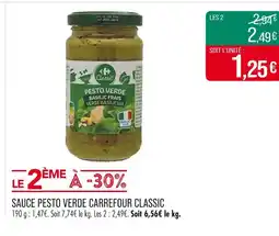 Match CARREFOUR CLASSIC Sauce pesto verde offre