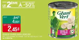 Match GEANT VERT CĆurs de palmiers coupĂ©s offre