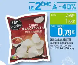 Match Carrefour Sensation Chips à la crevette offre