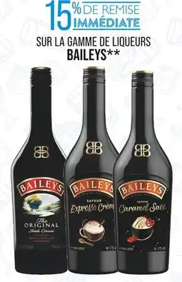 Match BAILEYS 15% DE REMISE IMMĂDIATE SUR LA GAMME DE LIQUEURS BAILEYS offre