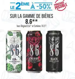 Match 8.6 LE 2ÈME À -50% SUR LA GAMME DE BIÈRES 8.6 offre