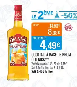 Match OLD NICK Cocktail à base de rhum offre