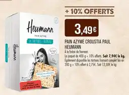 Match HEUMANN Pain Azyme Croustia Paul offre