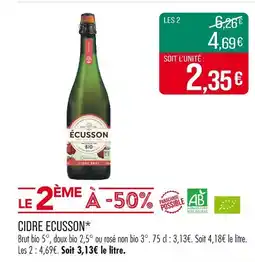 Match ECUSSON CIDRE offre
